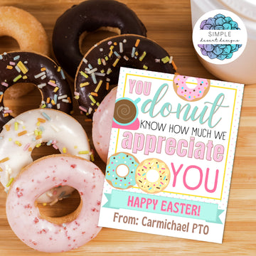donut appreciation tags for easter
